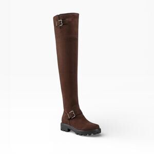 Marc Fisher Ganven Lug Sole Brown OTK Suede Boots – Sz 8M